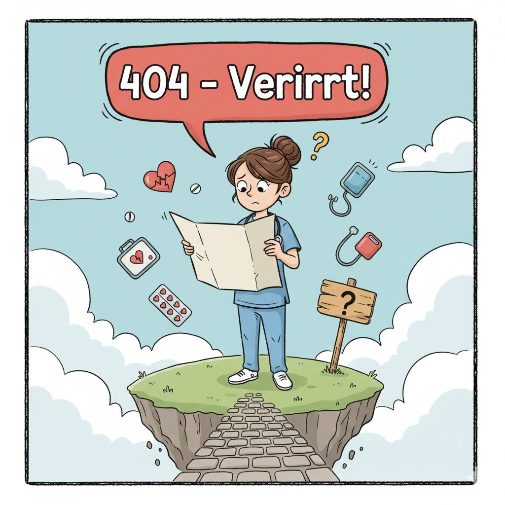 Verirrte Pflegekraft Animation